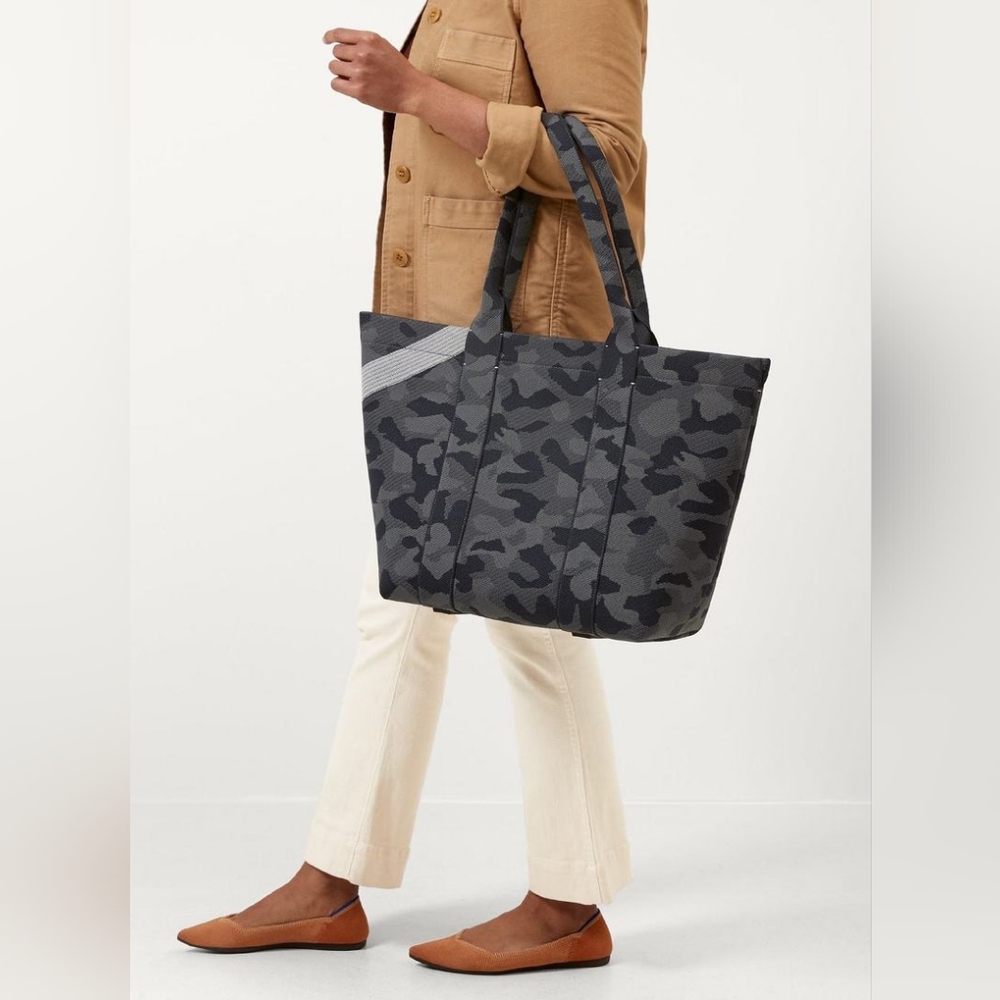 RARE NWT Rothy's The Essential Tote Large Bag in Slate Camo camouflage
